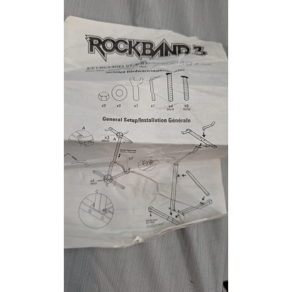 Mad Catz Rock Band 3 Keyboard Stand G00-RB3 Black Xbox 360 PS3 Wii Adjustable